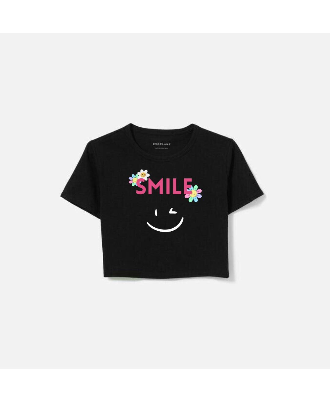 Smile Printed Crop Top