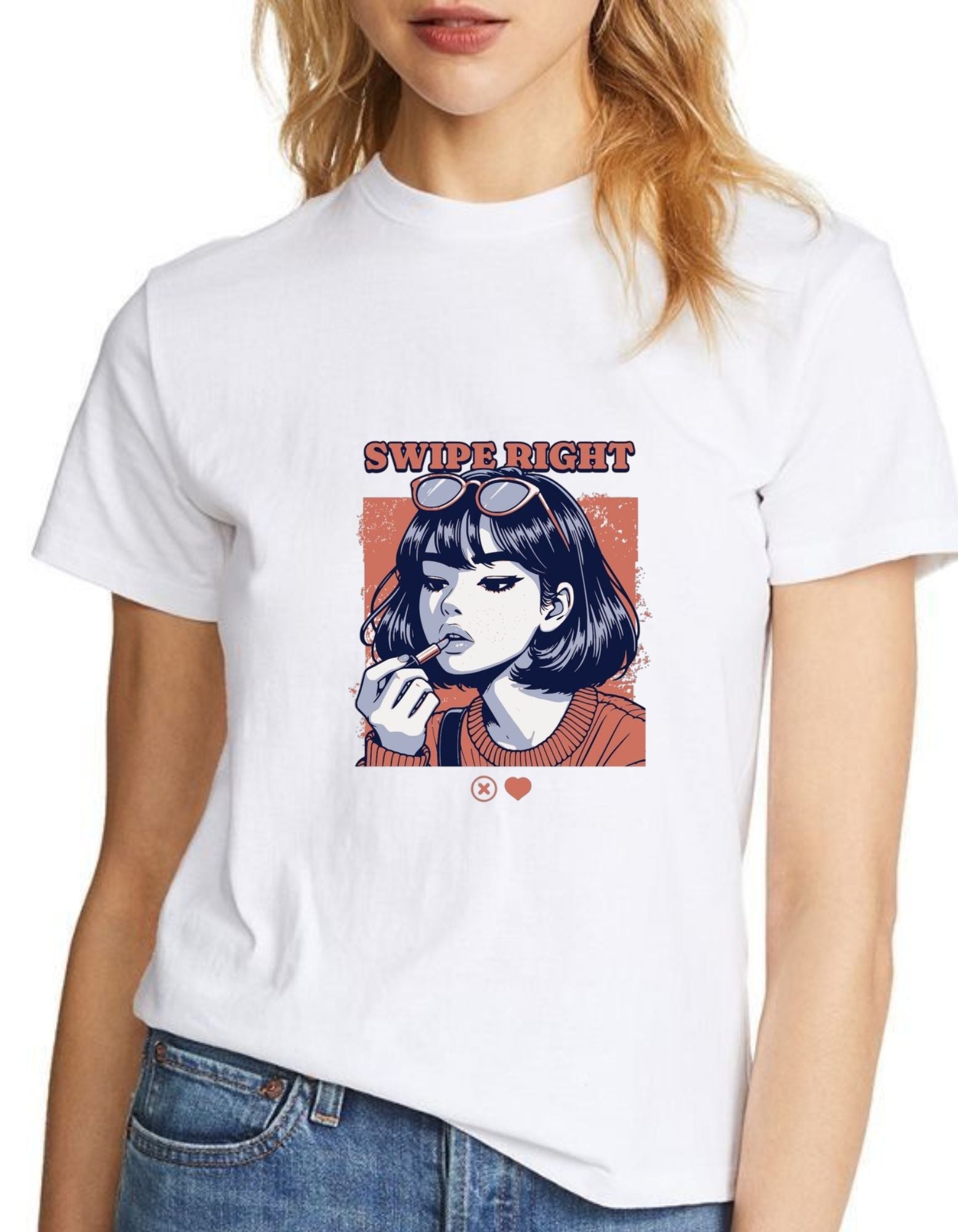 Swipe Right T - Shirt For Women
