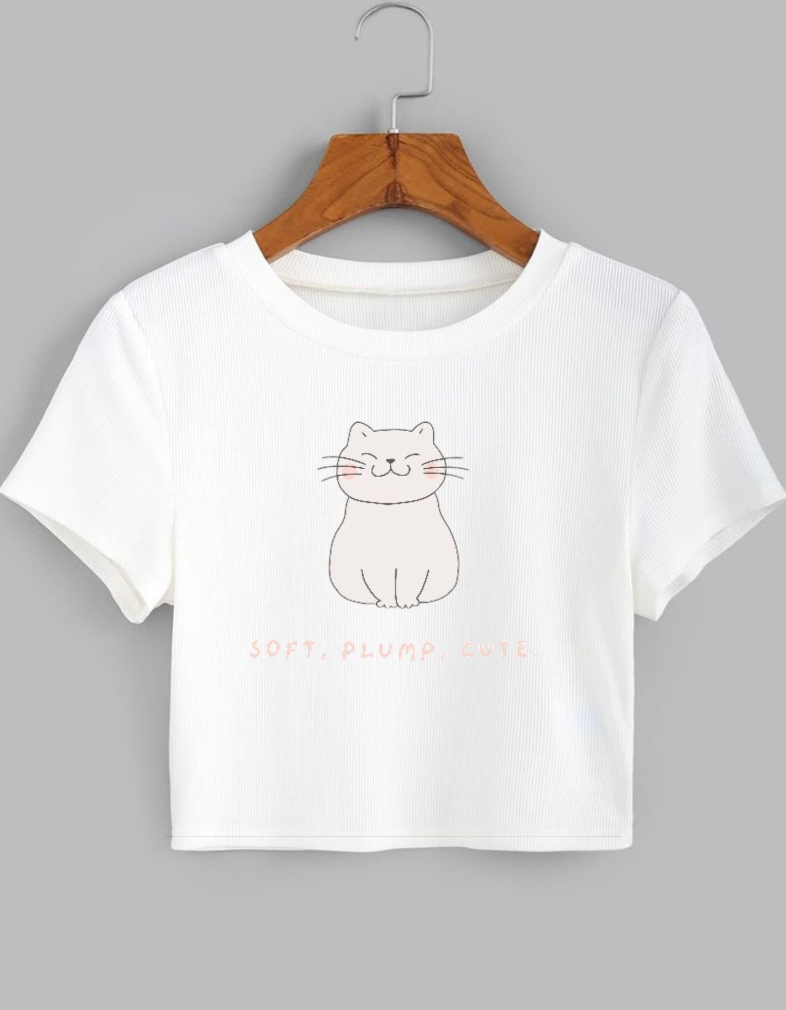 Cat Girl's  White Crop Top