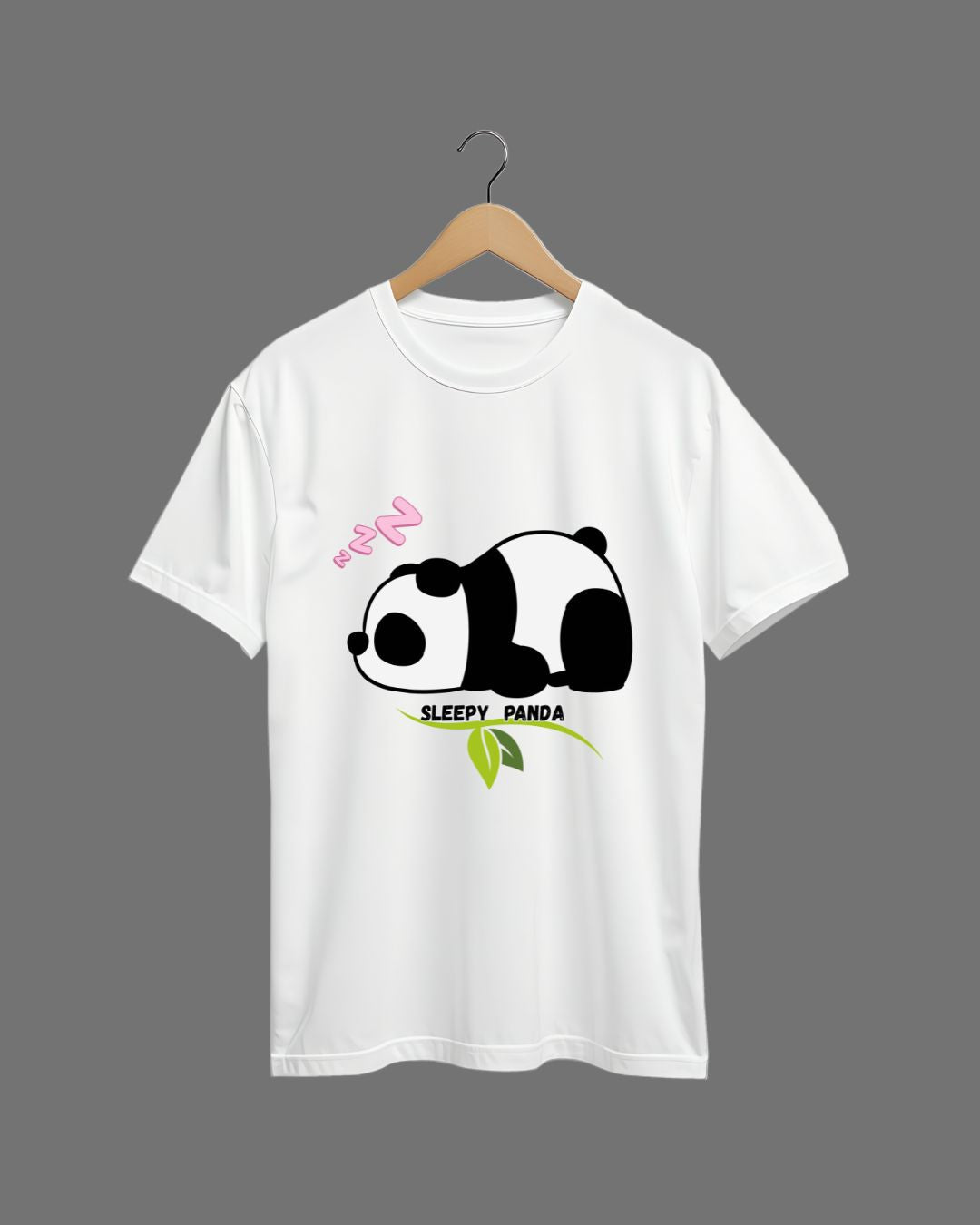 Sleepy Panda Half Sleeve Oversize T-Shirt