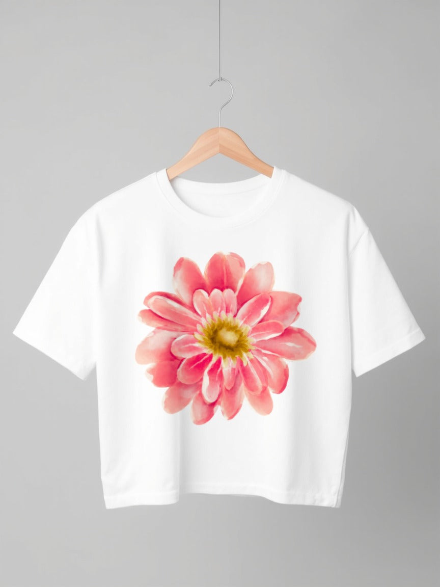 Flower Printed Crop Top